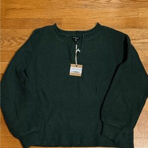 Blu Pepper Dark Green V-Neck Sweater